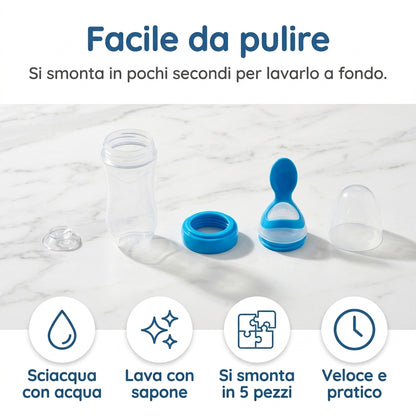 Cucchiaio a spremere per pappe senza pasticci