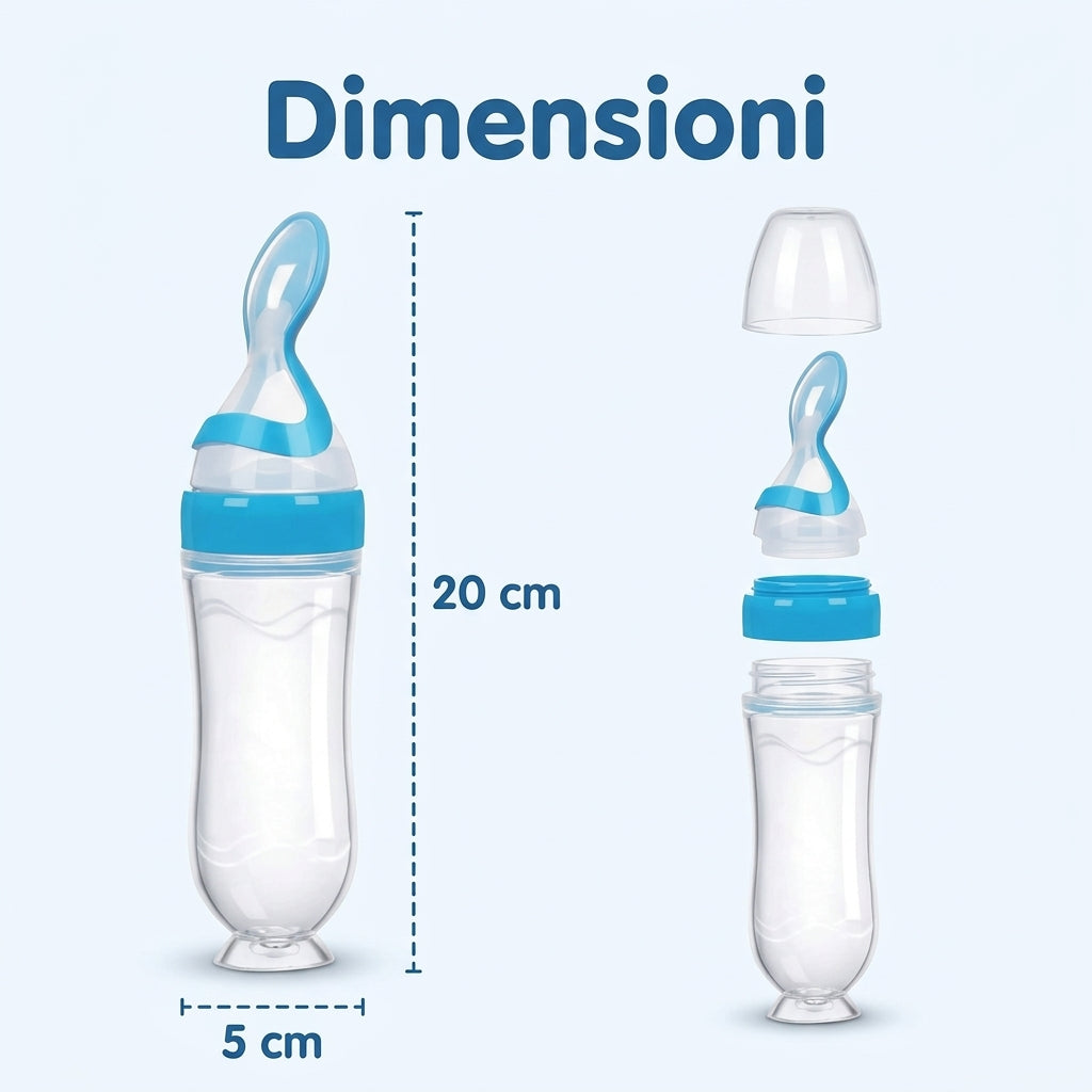 Cucchiaio a spremere per pappe senza pasticci